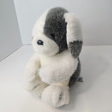 Vintage Dakin 1985 Sheep Dog Plush White Gray Stuffed Animal Toy Collectible
