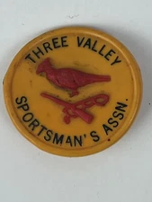 Antique Three Valley Sportsman’s Association Pin Button Badge Nice! 1 Day Ship👍