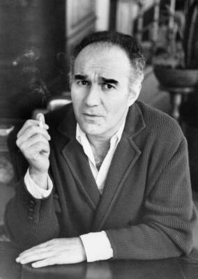 Close up of the French actor Michel Piccoli while he is smoking a - 1970 Photo