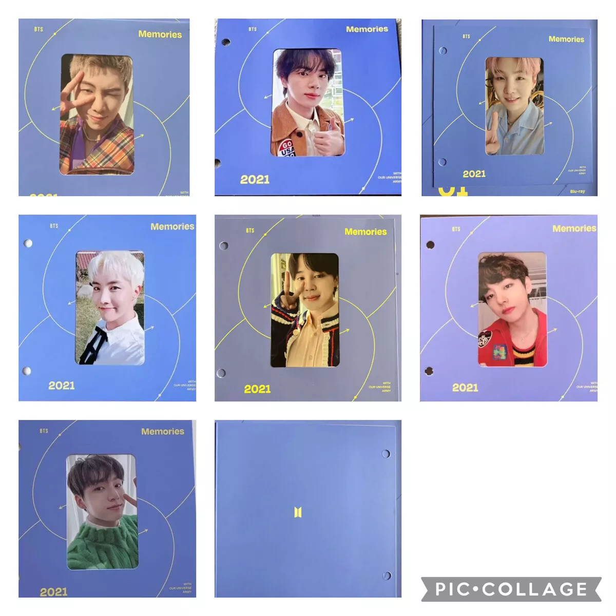 BTS Memories 2021 Blu-ray official photocard PCS Jungkook Jimin V RM Suga