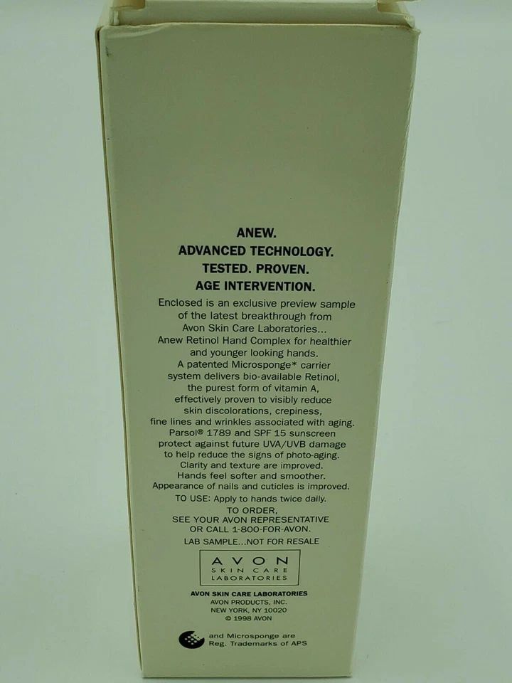 AVON ANEW RETINOL HAND COMPLEX  SPF/FPS 15 UVA / UVB  2.5 FL.OZ./75 ml  New - Image 3 of 3
