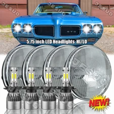4pcs 5 3/4"5.75 Super white LED Headlights HI/LO Beam for Pontiac GTO Grand Prix