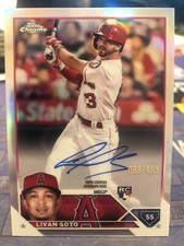 2023 Topps Chrome Livan Soto Rc Refractor Auto # /499 RA-LSO