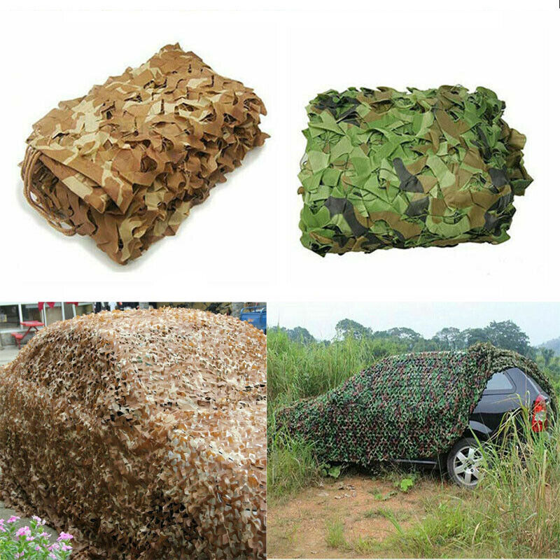 Outdoor Military Camouflage Mesh Net Hidden Shade Hunting Mesh Cover 2 Layers US