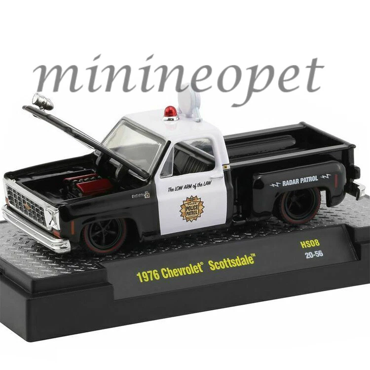 M2 31500 HS08 1976 CHEVROLET SCOTTSDALE PICK UP TRUCK 1/64 POLICE PATROL  - Image 2 of 2