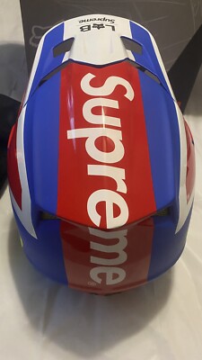 SUPREME FOX V2 RACING HELMET BLUE/MULTI SS18 - NEW W/TAG - Size
