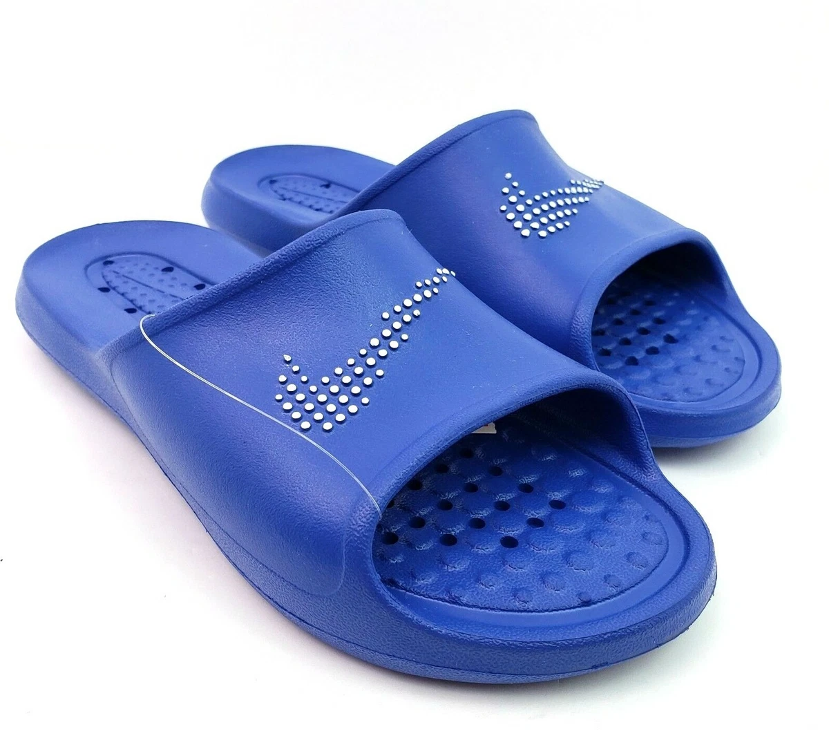 Royal blue shop slide sandals