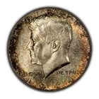1964 50c Kennedy Half Dollar - Rainbow Rim Toning - BU - SKU-H3195