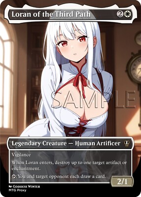 MTG - Loran of the Third Path - Fanart Borderless Style - EDH / Playtest