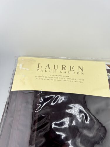 Ralph Lauren Greenwich Modern Burgundy Velvet European Single Sham 26"x26" - Picture 2 of 3