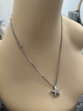 Sterling Silver Diamond Pendant With Chain 925 W/box Chain 925 18  