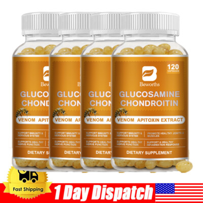 1-4Packs 120 capsules Glucosamine Chondroitin MSM Triple Strength Joint Support