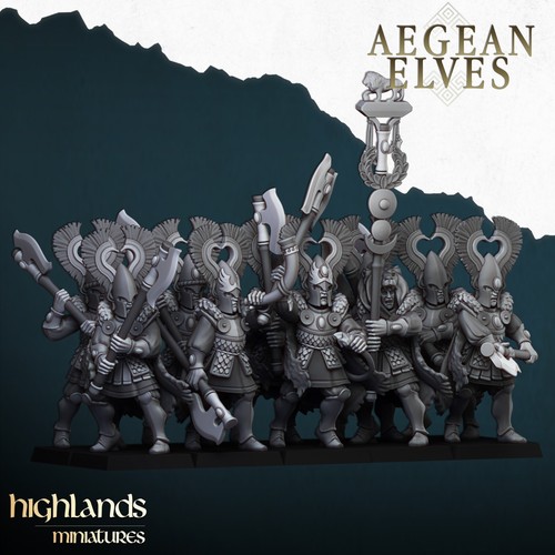 Highland Miniatures Aegean Elves Nemean Lions - Picture 3 of 14