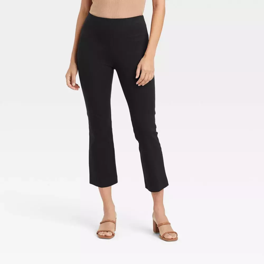 Women's Super-High Rise Slim Fit Cropped Kick Flare Pants - A New