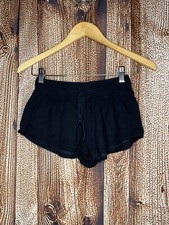 O'Neill Girl  s Smocked Elastic Waist Drawstring Shorts Medium Black Lined XS