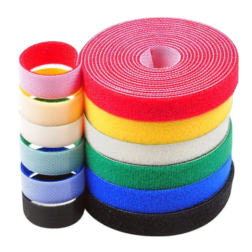 10M Hook & Loop Heavy Duty Strap Reusable Cable Ties Grip TV PC Tidy Organiser - image 2 of 4