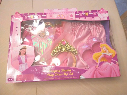 Disney Princess Sleeping Beauty Aurora dress up tiara shoes skirt top NIB NEW - Picture 5 of 7