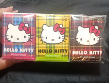 Hello Kitty Facial Pocket Tissue 6 Packs 3-Ply, 10 Yellow, Pink, Black