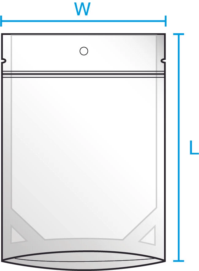 100- 7.5"x 11.5"x 3.5" Clear/Silver Stand Up Pouch Top Lock Smell Proof Zip Bags - Image 3 of 3