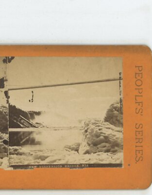 New Suspension Bridge Niagara Falls New York NY Stereoview