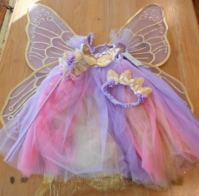 New Pottery Barn Kids Butterfly Fairy Lavender Costume Dress