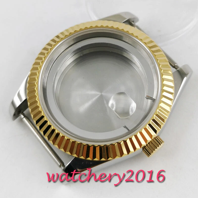 Caja de reloj de acero inoxidable de 40 mm compatible con cristal de zafiro ETA 2836 MIYOTA8215 DG2813 Foto 2 de 4