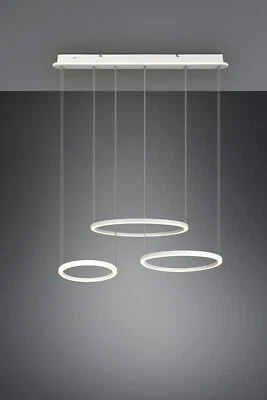 LED Pendelleuchte Weiss Design 56W Dimmbar CCT 2300K 3000K 4000K Trio MORRISON - Bild 1 von 4