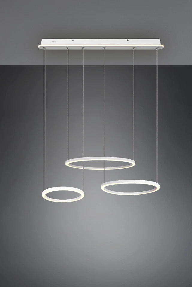 LED Pendelleuchte Weiss Design 56W Dimmbar CCT 2300K 3000K 4000K Trio MORRISON