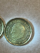 Belgium 20 euro cents 2006 super rare minting error front and back