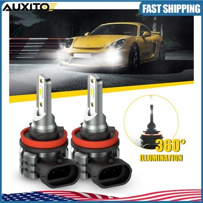 AUXITO H8 H11 LED Fog Light White Bulb Conversation Kit 6000K High Power Lamp
