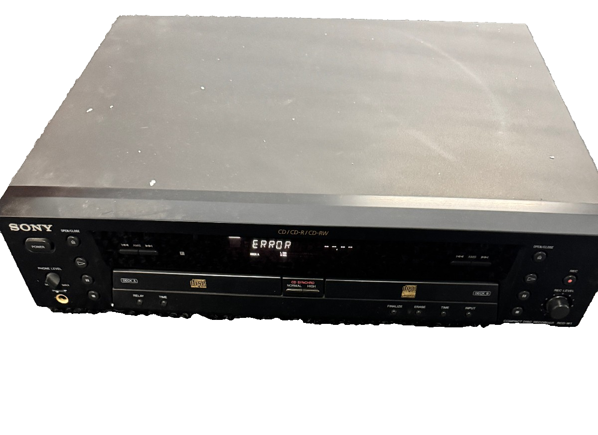 Sony Rcd W1 Sony RCD-W1 Dual Double CD Recorder Player Compact Disc W/ Remote ...