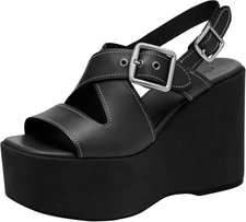 Coach Women's Archival Buckle Wedge Platform