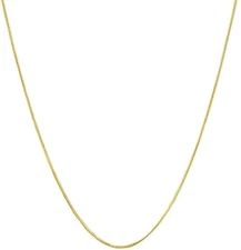 VFK 925 Sterling Silver Yellow Octagon Mirror Snake Chain – Premium Italian Jewe