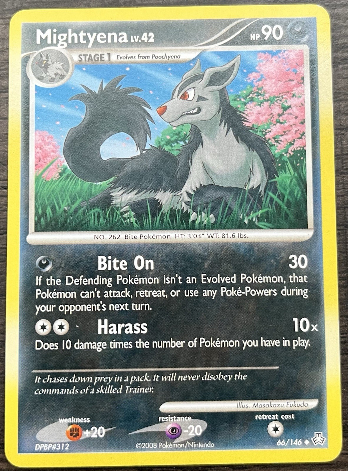 Mightyena 66/146 Pokemon TCG Diamond & Pearl Legends Awakened Light Play LP