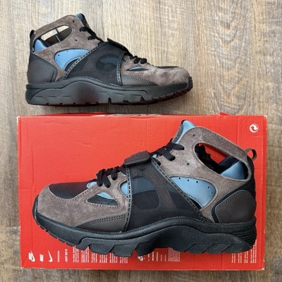 Nike Air Trainer Huarache Baroque Brown Smokey Blue Sz 10.5 Sneakers IB0497-001