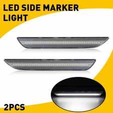 Clear LED White Rear Fender Marker Lamp Side Lights For 2015-2022 Mustang Ford