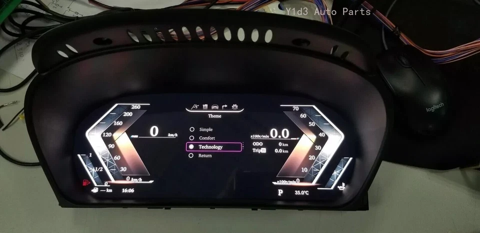 Cuadro de instrumentos digital LCD velocímetro apto para BMW Serie 5 E60/E61 2003-09 Foto 2 de 4