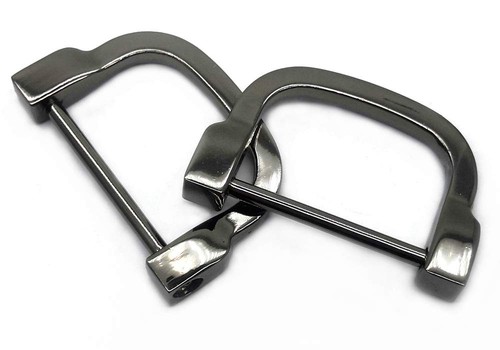 4pcs 1.2inch D-Rings Horseshoe & U Shape D Rings, Screw in Shackle DIY Leathe...