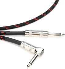 Gator Cableworks Backline Series Braided Instrument Cable - Black/Red, 10 feet