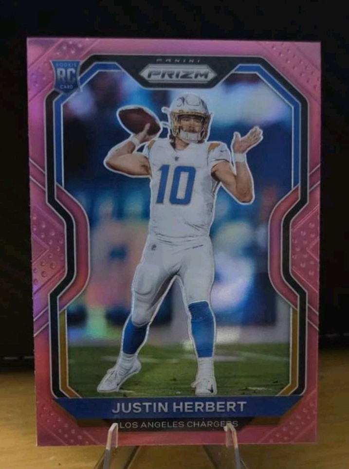 2020 Panini Prizm - Rookie Justin Herbert #325 Pink Prizm (RC)