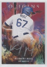 2021 Chronicles Origins Signatures Red Silver Ink 4/99 Keibert Ruiz Auto 0bt4