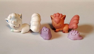 Kanto & Alolan Vulpix Ditto Transform Pokemon Gacha Mini Figure Japan Nintendo