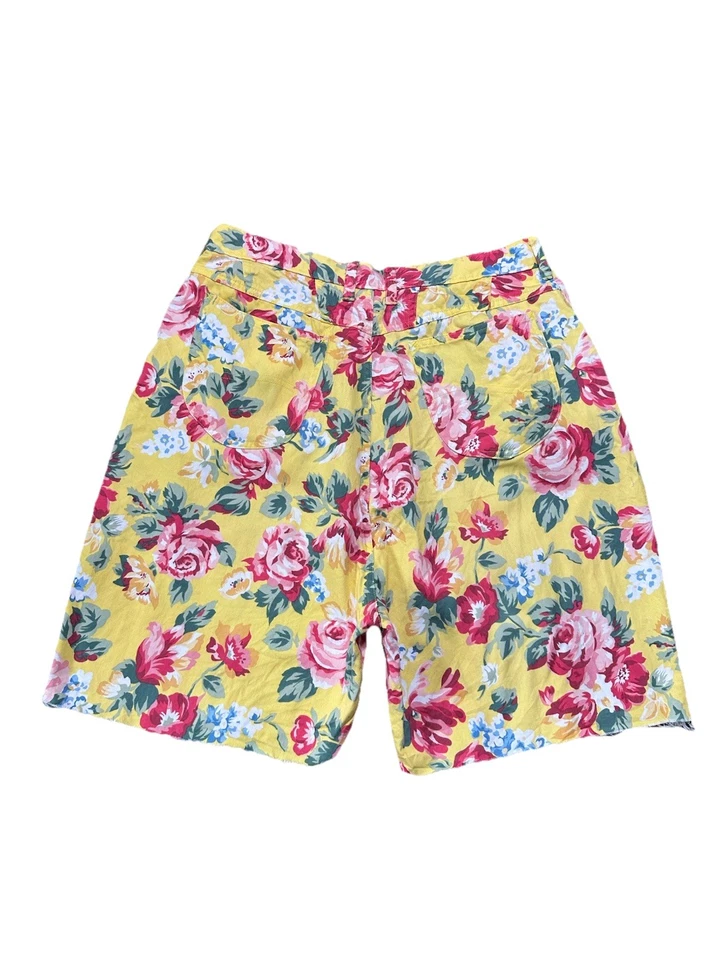 Pantalones Cortos Cuadrados Vintage Nordstrom Towne Para Mujer 16 Cintura Alta Floral Corte Dobladillo Crudo Foto 2 de 4