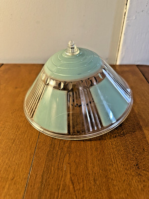 Vintage Green Plastic LAMP SHADE ONLY Gerald Thurston LIGHTOLIER Table Lamp