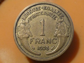 1 FRANC MORLON (Br/Alu) 1935 RARE & QUALITE TB !