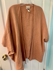 Autumn 100 Cotton Burned Orange Kimono Cover Up - Size M