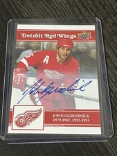 25/26 UPPER DECK DETROIT RED WINGS CENTENNIAL JOHN OGRODNICK AUTO PARALLEL UD