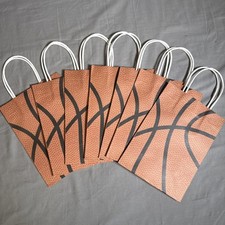7pcs Basketball Gift Bags with Handles, 3”x8”x5.9