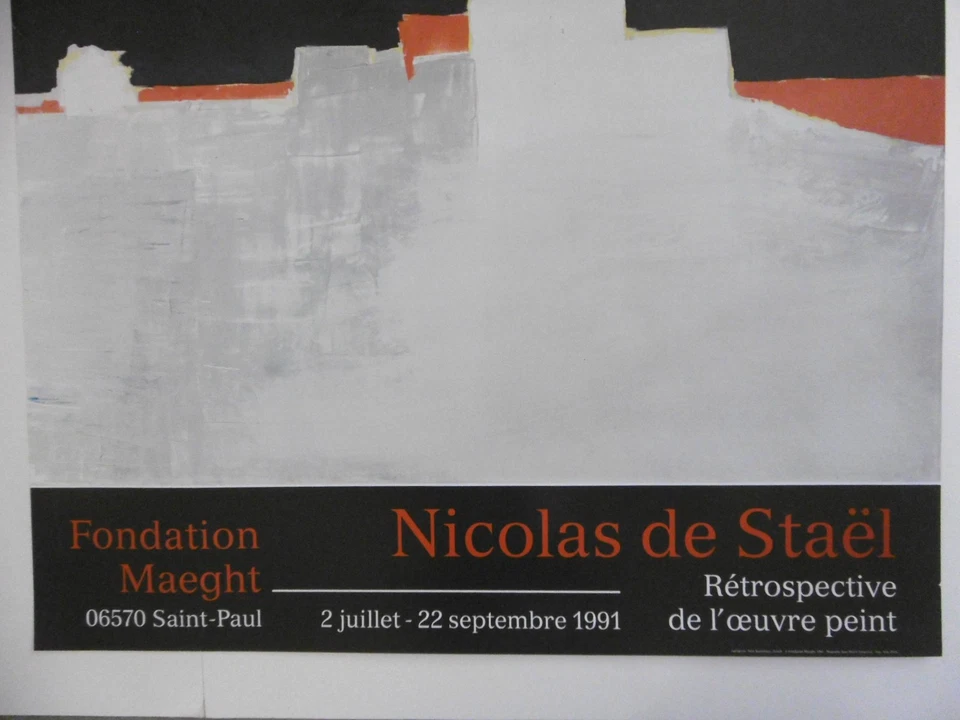 DE STAEL Nicolas Affiche originale 1991 Agrigente Italie Antibes - Photo 2/3