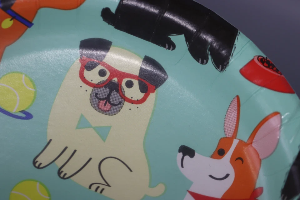 Dog Party Dessert Plates - Party Supplies - 1 pack of 8 - Image 2 of 3